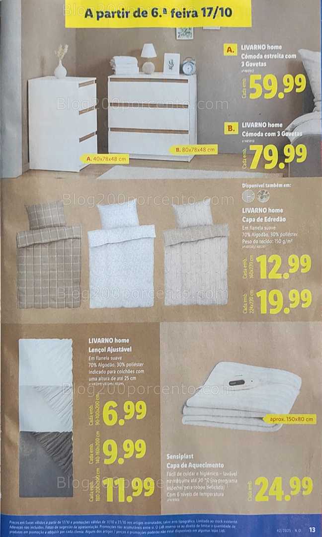 Antevisão Folheto LIDL Bazar Promoções de 13 a 23 outubro