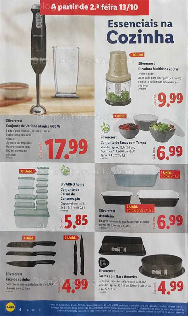 Antevisão Folheto LIDL Bazar Promoções de 13 a 23 outubro
