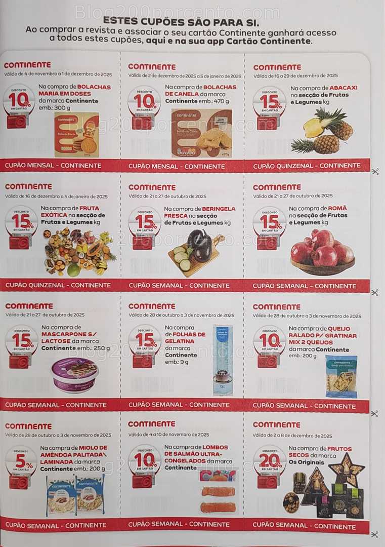 Antevisão Revista CONTINENTE Magazine Natal Outubro a Dezembro - Vales de Desconto