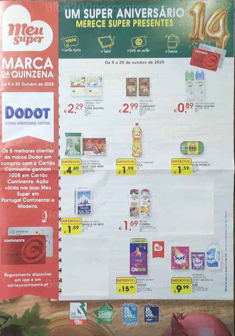 Antevisão Folheto MEU SUPER Promoções de 9 a 20 outubro
