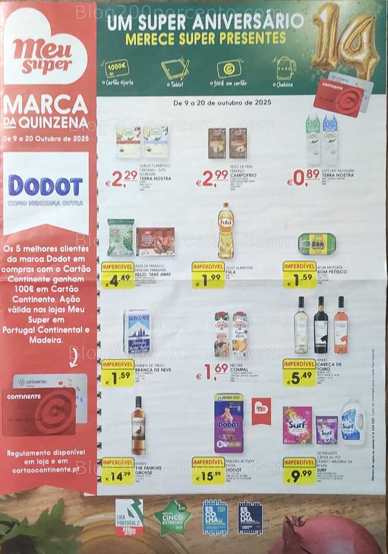 Antevisão Folheto MEU SUPER Promoções de 9 a 20 outubro