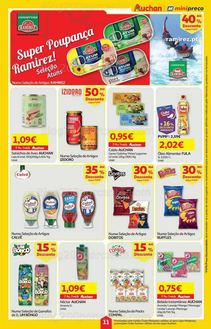 Antevisão Folheto AUCHAN - MINIPREÇO Promoções de 16 a 22 outubro