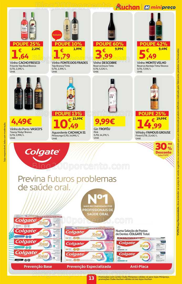 Antevisão Folheto AUCHAN - MINIPREÇO Promoções de 16 a 22 outubro