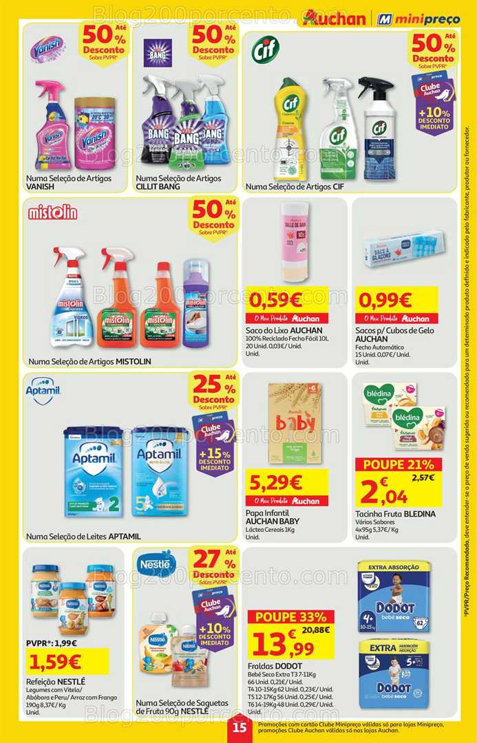 Antevisão Folheto AUCHAN - MINIPREÇO Promoções de 16 a 22 outubro