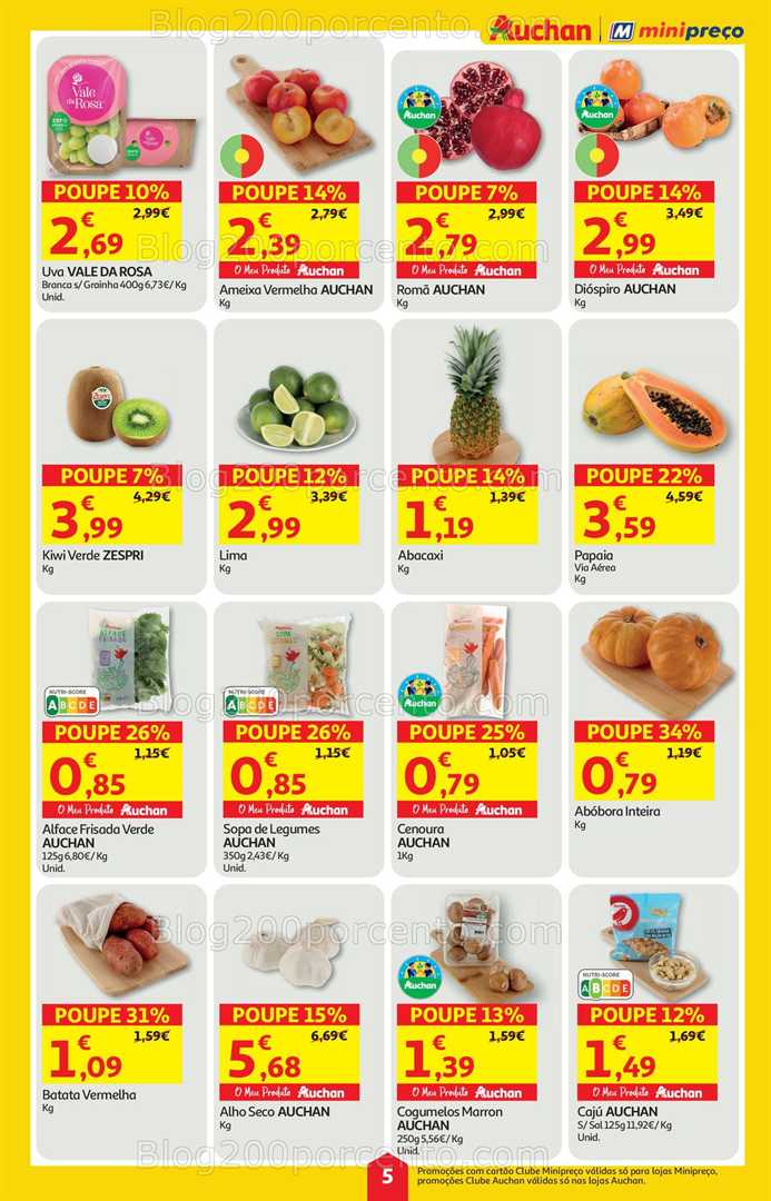 Antevisão Folheto AUCHAN - MINIPREÇO Promoções de 16 a 22 outubro