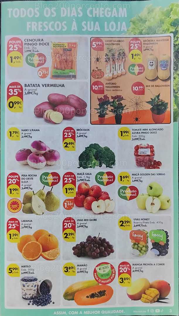 Antevisão Folheto PINGO DOCE Promoções de 28 outubro a 3 novembro