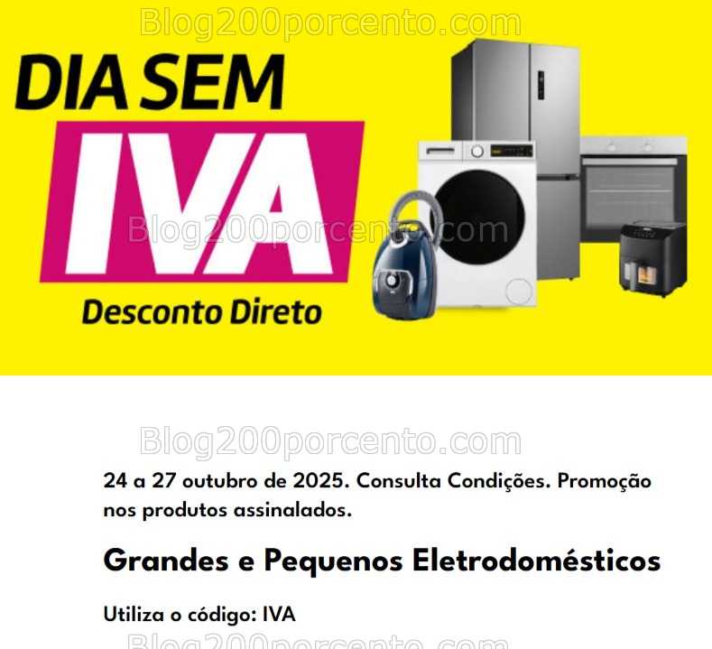 Alerta - Oferta do valor do Iva RADIO POPULAR Promoções de 25a 27 outubro