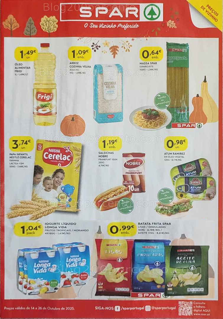 Antevisão Folheto SPAR Promoções de 14 a 26 outubro