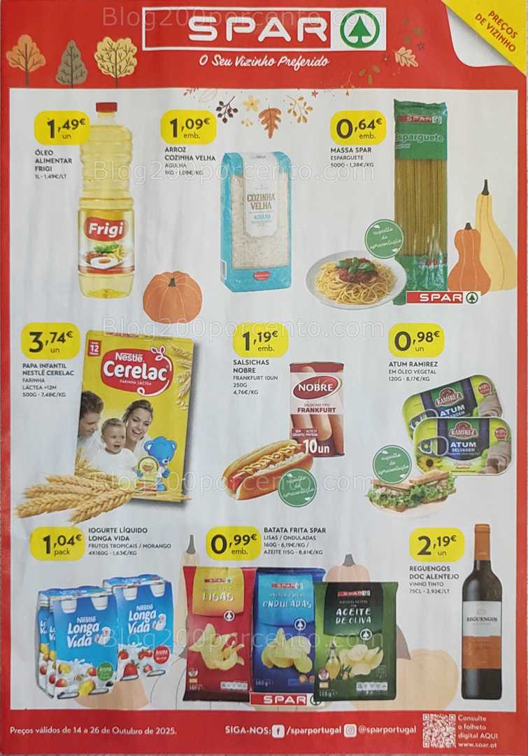 Antevisão Folheto SPAR Promoções de 14 a 26 outubro