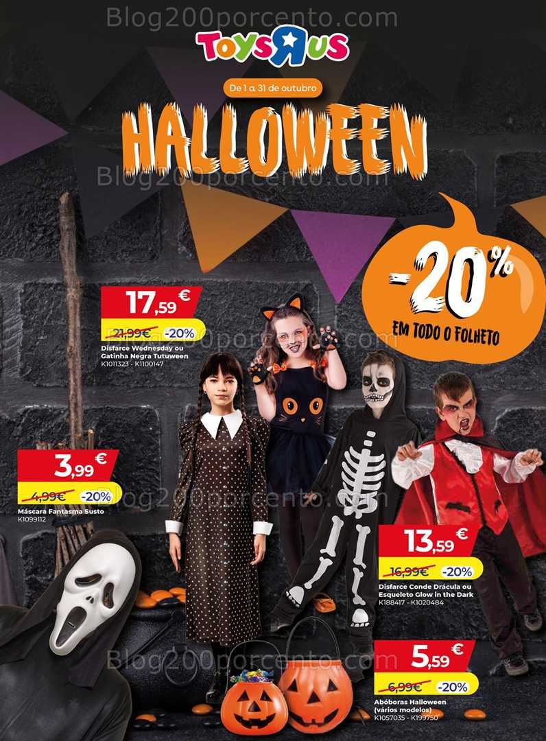 Antevisão Folheto TOYSRUS Halloween Promoções de 1 a 31 outubro