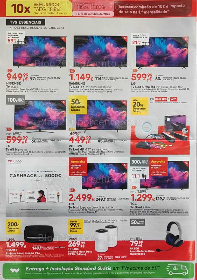 Antevisão Folheto WORTEN Promoções de 1 a 13 outubro