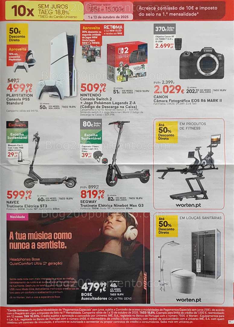 Antevisão Folheto WORTEN Promoções de 1 a 13 outubro