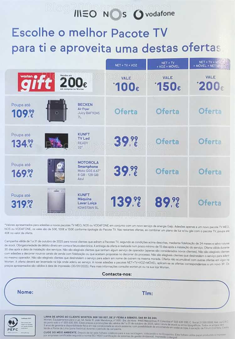 Antevisão Folheto WORTEN Mobile Promoções até 31 outubro