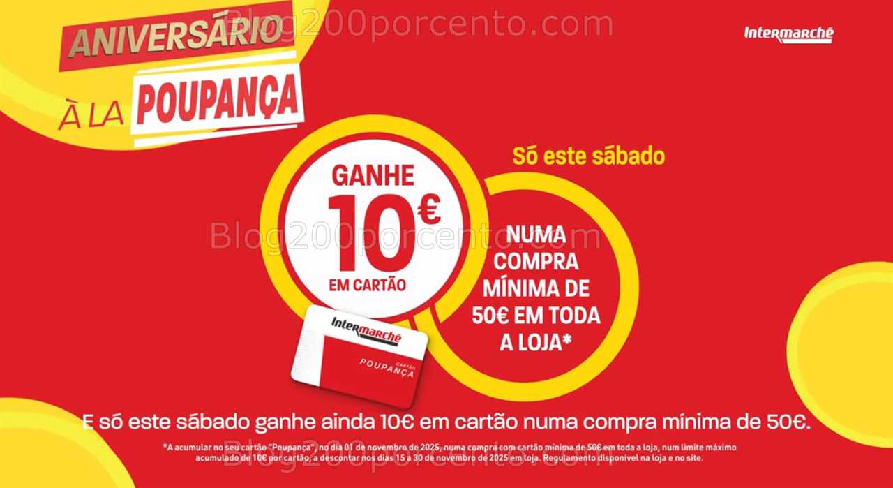 Alerta - Oferta de 10€ INTERMARCHÉ só sábado - 1 novembro!