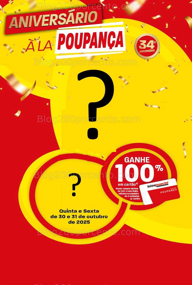 Alerta - 100% de desconto INTERMARCHÉ apenas dias 30 e 31 outubro