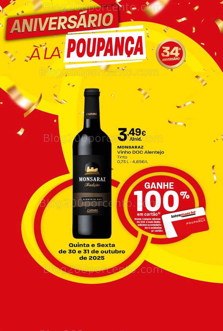 Alerta - 100% de desconto INTERMARCHÉ apenas dias 30 e 31 outubro