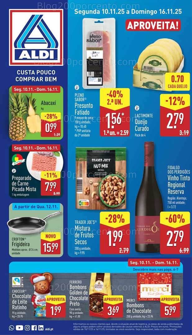 Antevisão Folheto ALDI Promoções de 10 a 16 novembro
