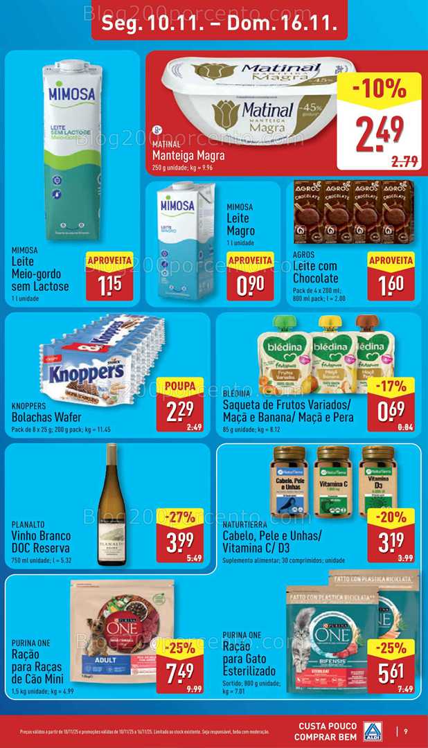 Antevisão Folheto ALDI Promoções de 10 a 16 novembro