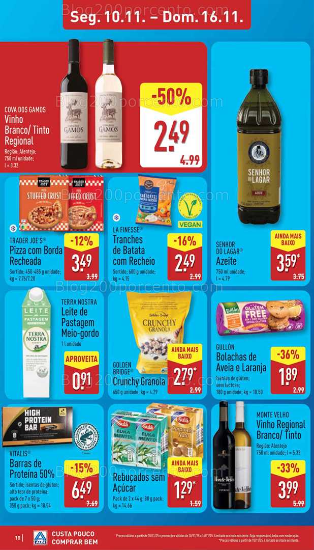 Antevisão Folheto ALDI Promoções de 10 a 16 novembro