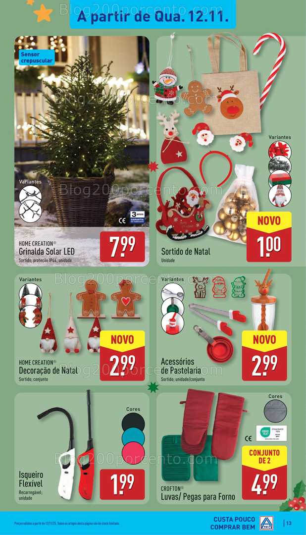 Antevisão Folheto ALDI Bazar Promoções de 12 a 16 novembro