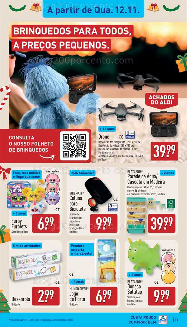 Antevisão Folheto ALDI Bazar Promoções de 12 a 16 novembro