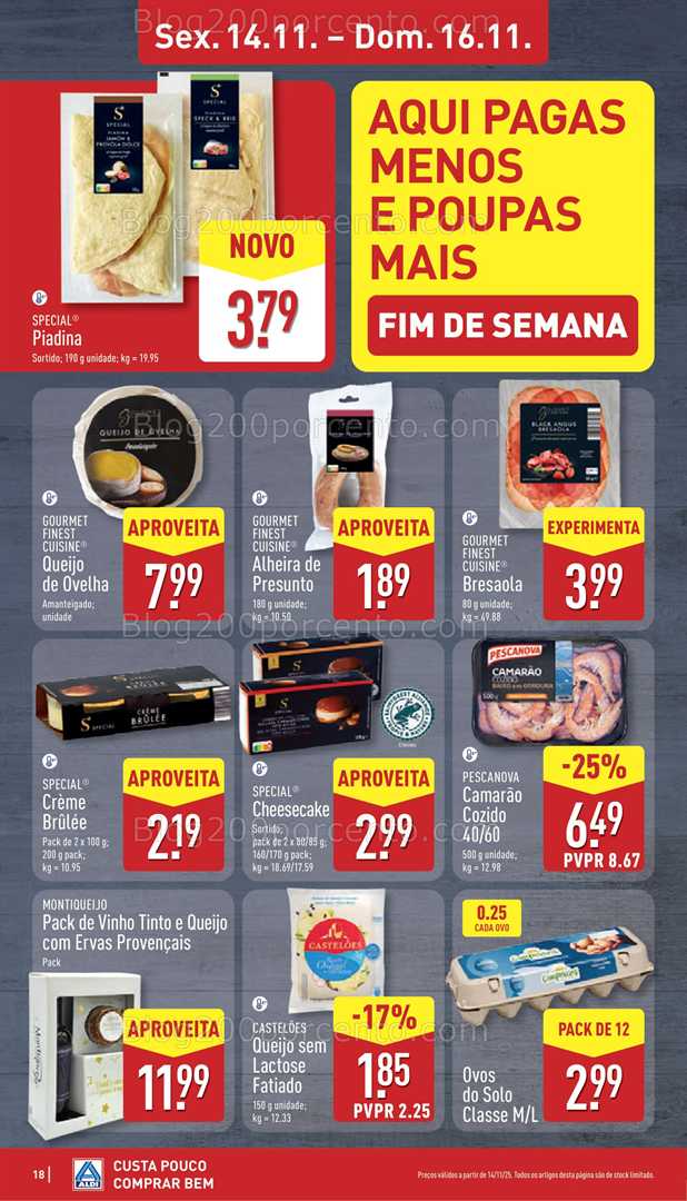 Antevisão Folheto ALDI Promoções de 10 a 16 novembro
