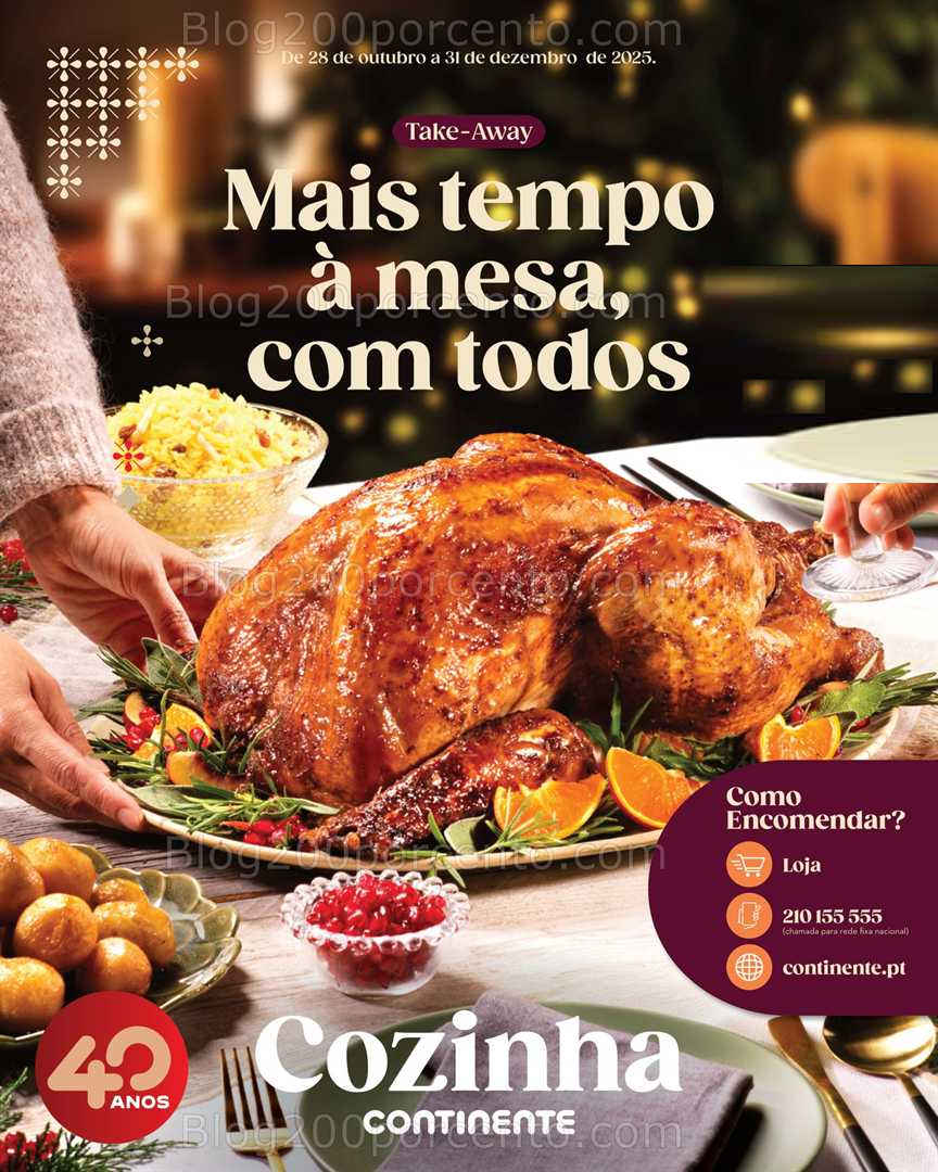 Antevisão Folheto CONTINENTE Take Away Natal Promoções de 28 outubro a 31 dezembro