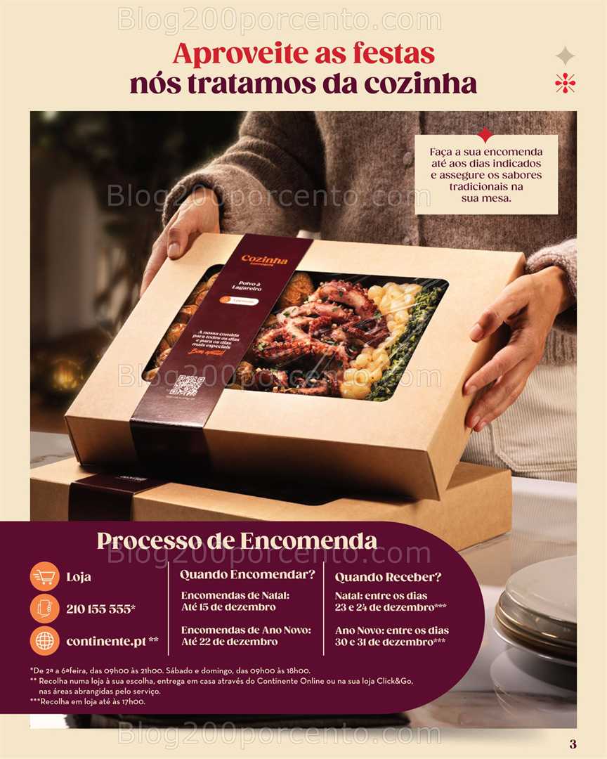 Antevisão Folheto CONTINENTE Take Away Natal Promoções de 28 outubro a 31 dezembro
