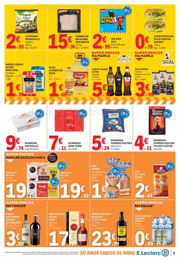 Antevisão Folheto E-LECLERC Promoções Fim de Semana - 30 outubro a 2 novembro