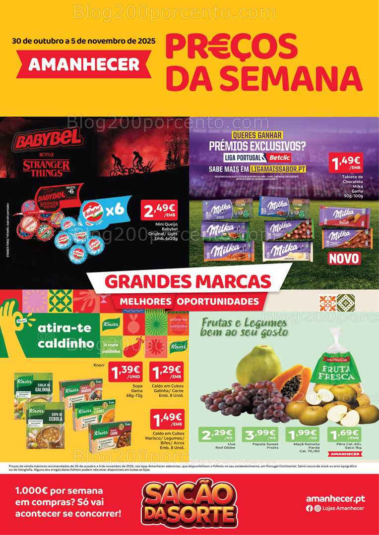 Antevisão Folheto AMANHECER Promoções de 30 outubro a 5 novembro
