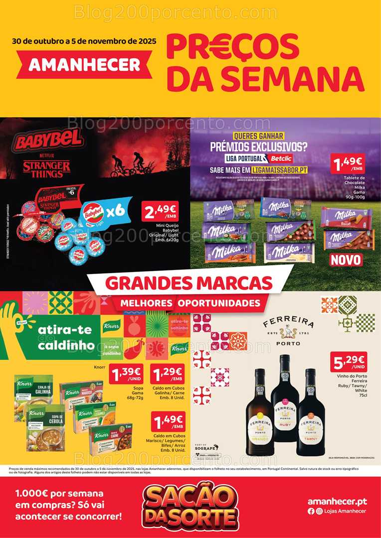 Antevisão Folheto AMANHECER Promoções de 30 outubro a 5 novembro