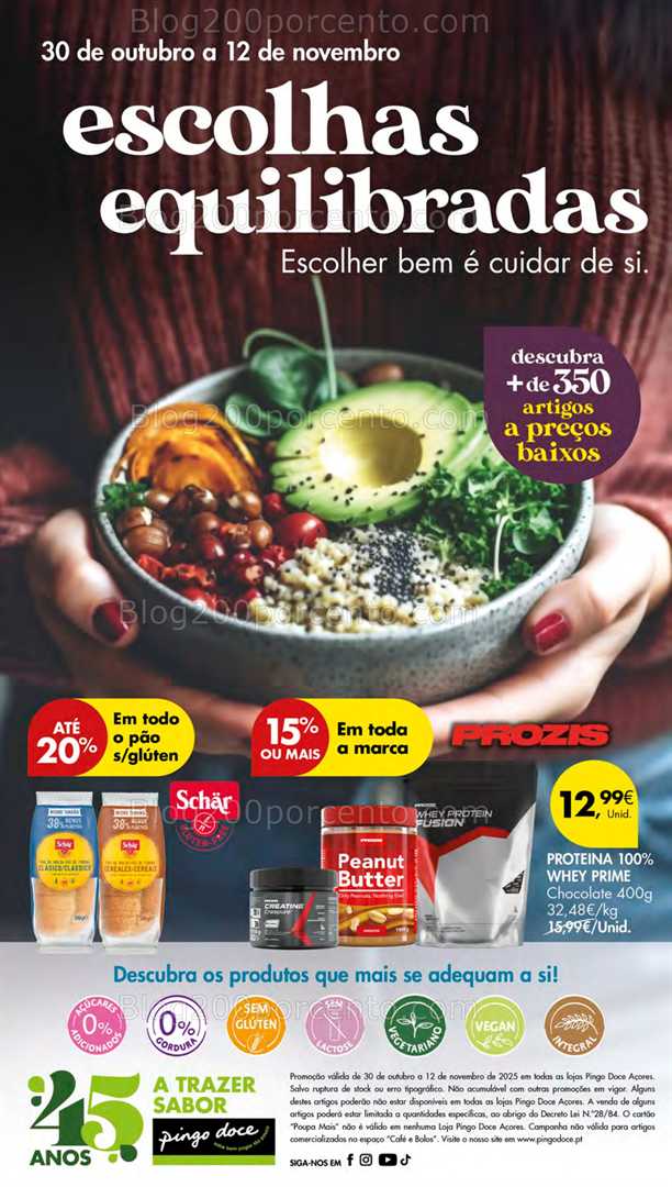 Antevisão Folheto PINGO DOCE Açores Escolhas Equilibradas - 30 outubro a 12 novembro