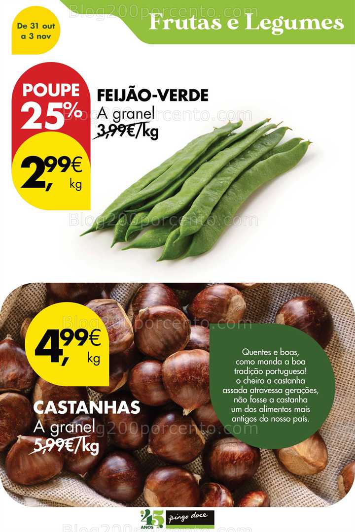 Antevisão Folheto PINGO DOCE Promoções de 31 outubro a 2 novembro