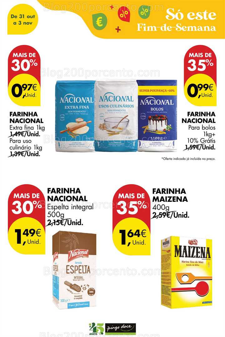 Antevisão Folheto PINGO DOCE Promoções de 31 outubro a 2 novembro