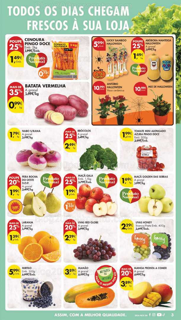 Antevisão Folheto PINGO DOCE Lojas Grandes Promoções de 28 outubro a 3 novembro