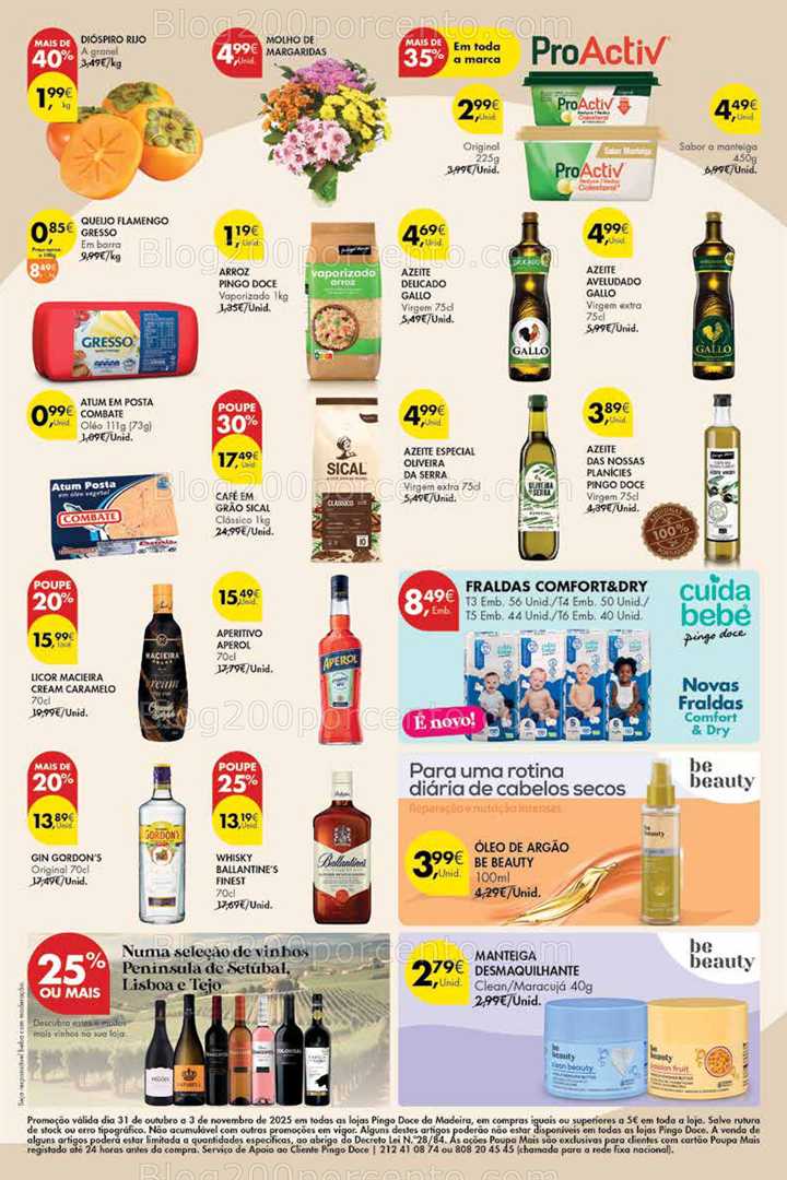 Antevisão Folheto PINGO DOCE Promoções Fim de Semana - 31 outubro a 3 novembro