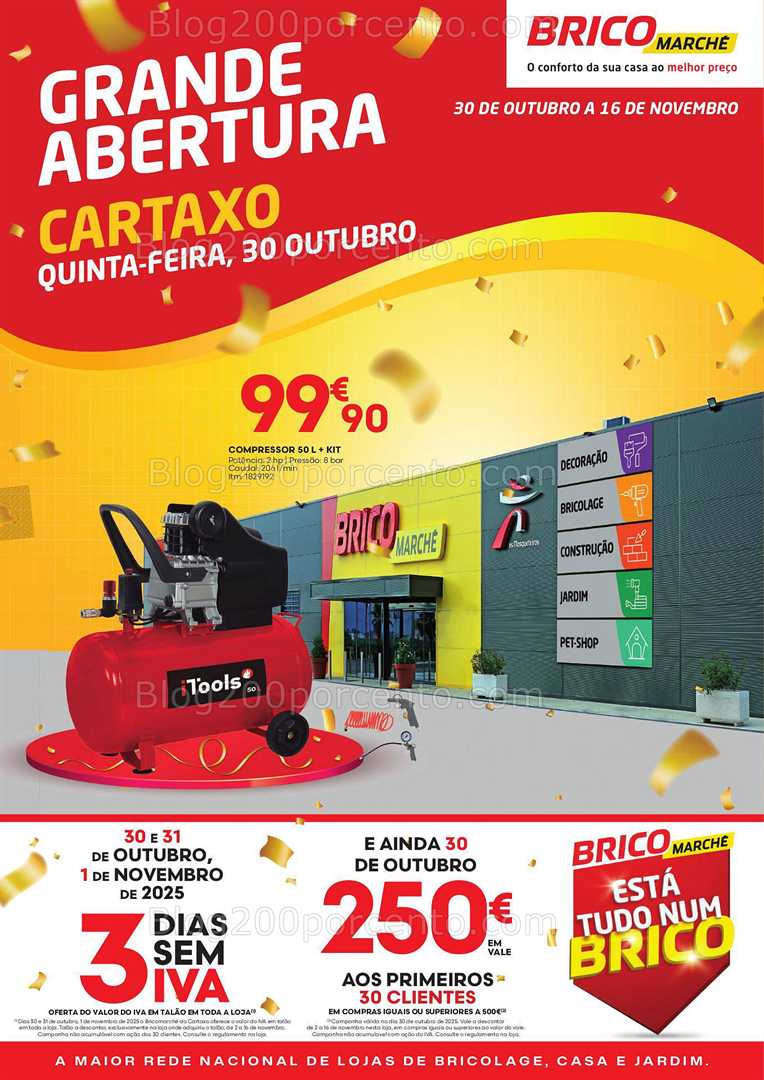Antevisão Folheto BRICOMARCHÉ Cartaxo Promoções de 30 outubro a 16 novembro