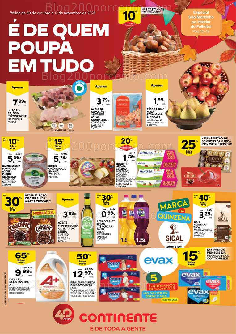 Antevisão Folheto CONTINENTE Açores Promoções de 30 outubro a 12 novembro