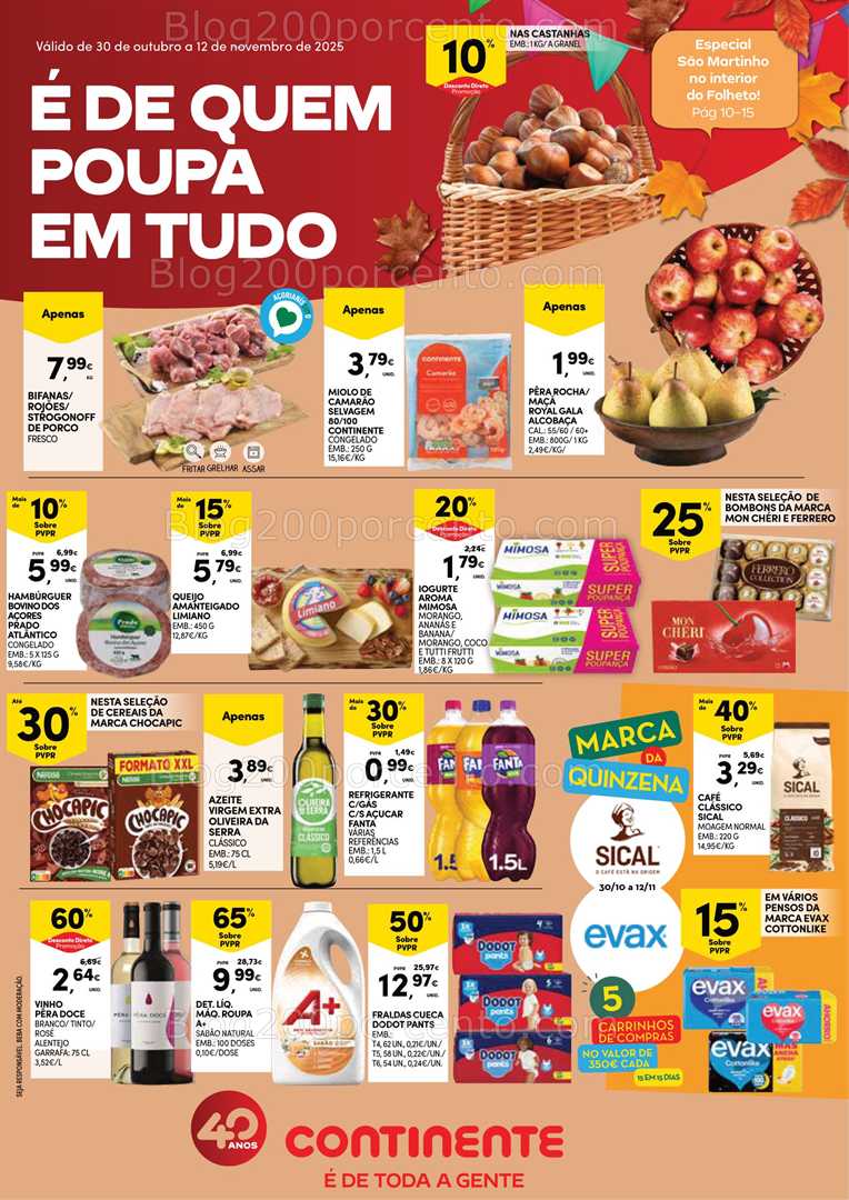 Antevisão Folheto CONTINENTE Açores Promoções de 30 outubro a 12 novembro