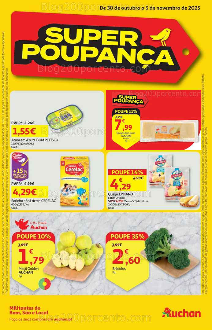 Antevisão Folheto AUCHAN Super Poupança Promoções de 30 outubro a 5 novembro