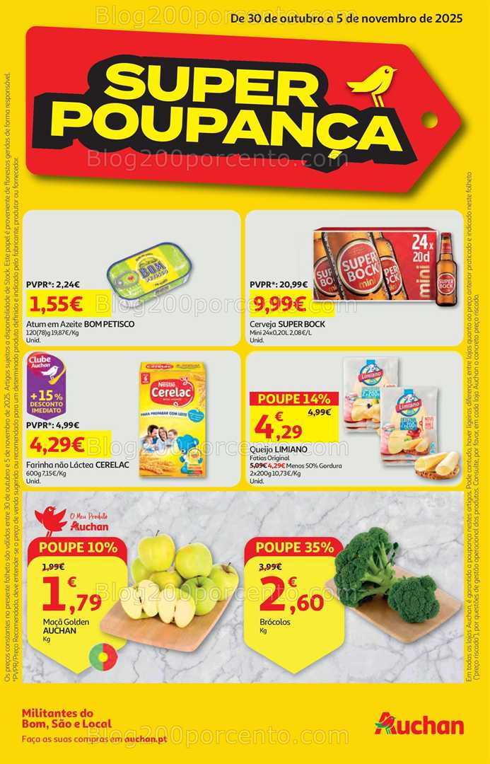 Antevisão Folheto AUCHAN Super Poupança Promoções de 30 outubro a 5 novembro