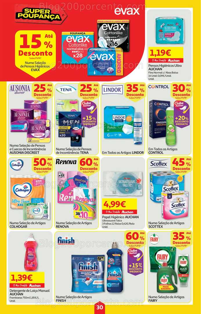 Antevisão Folheto AUCHAN Super Poupança Promoções de 30 outubro a 5 novembro