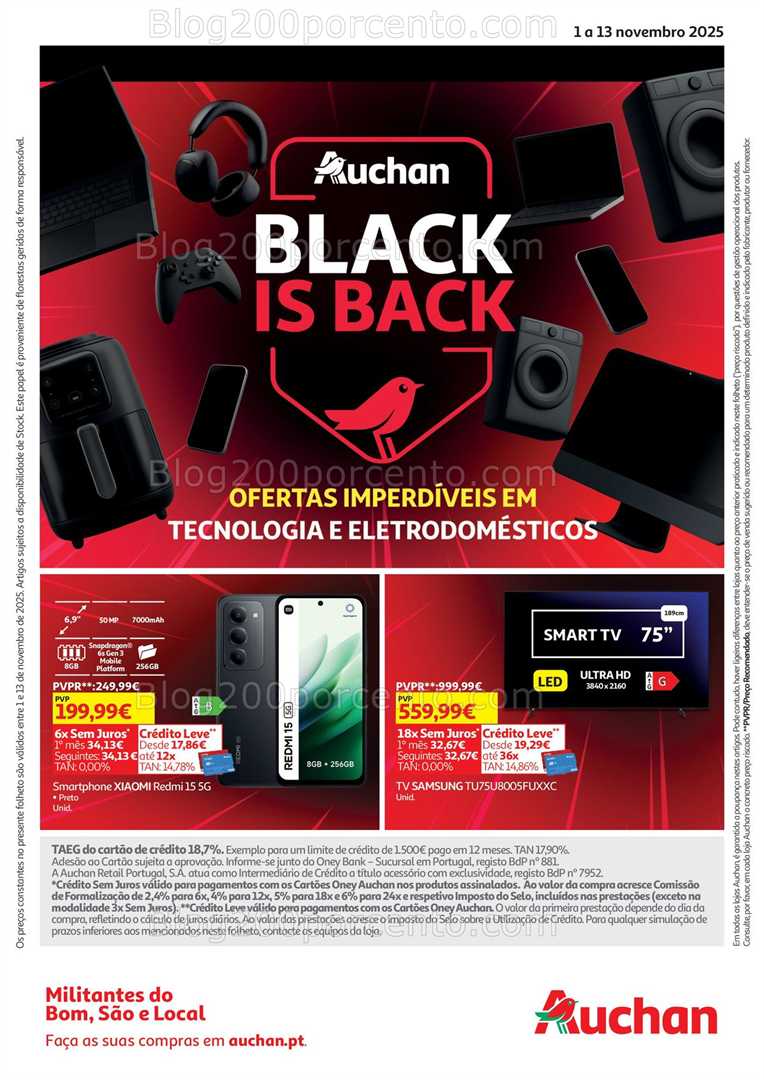 Antevisão Folheto AUCHAN Black Friday Promoções de 1 a 13 novembro