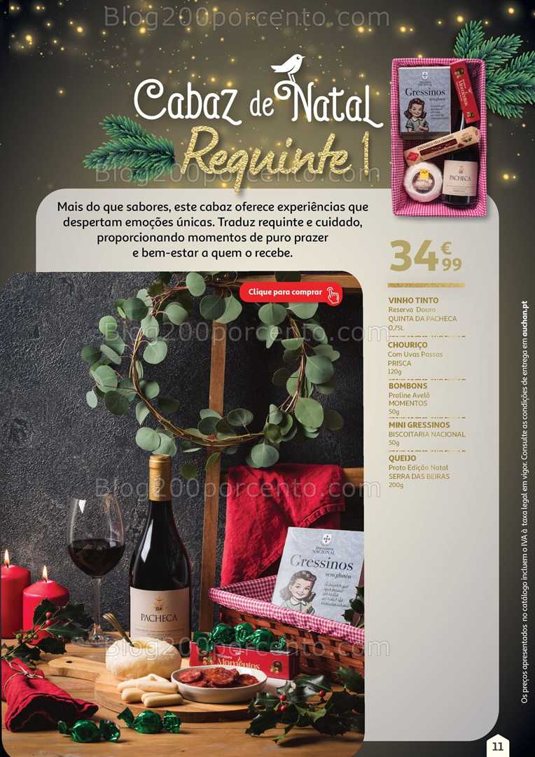 Antevisão Folheto AUCHAN Cabazes de Natal Promoções de 1 novembro a 31 dezembro