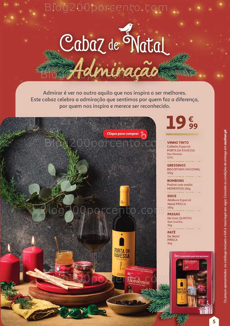Antevisão Folheto AUCHAN Cabazes de Natal Promoções de 1 novembro a 31 dezembro
