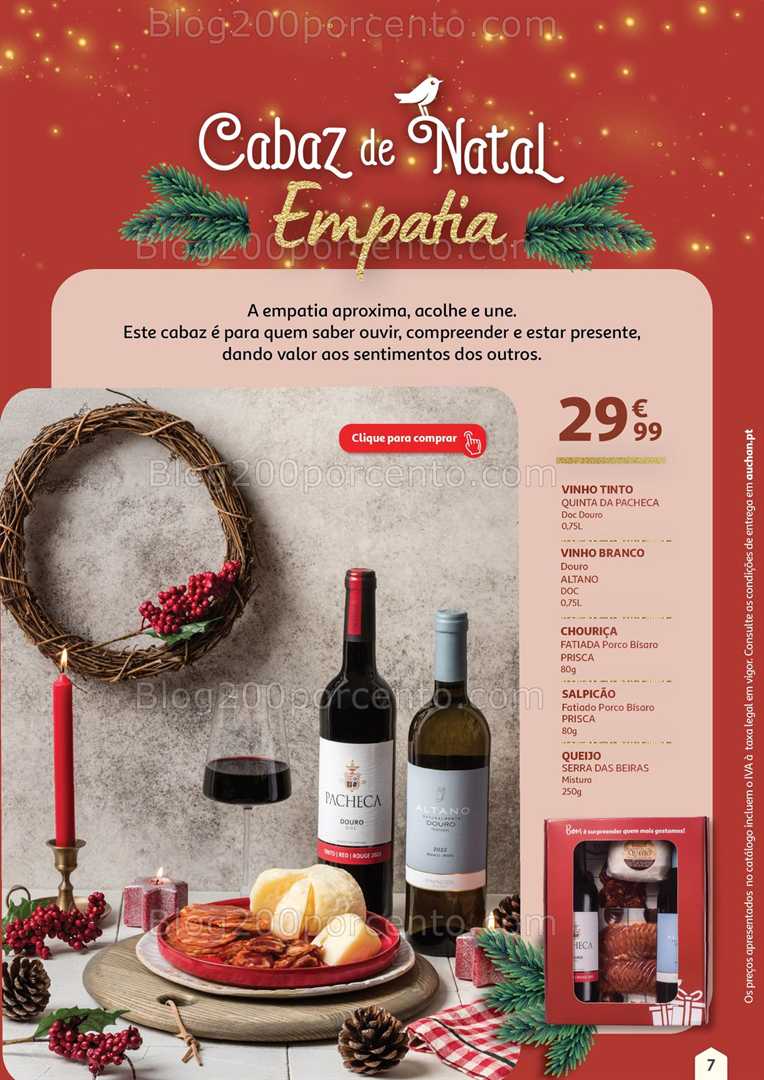 Antevisão Folheto AUCHAN Cabazes de Natal Promoções de 1 novembro a 31 dezembro