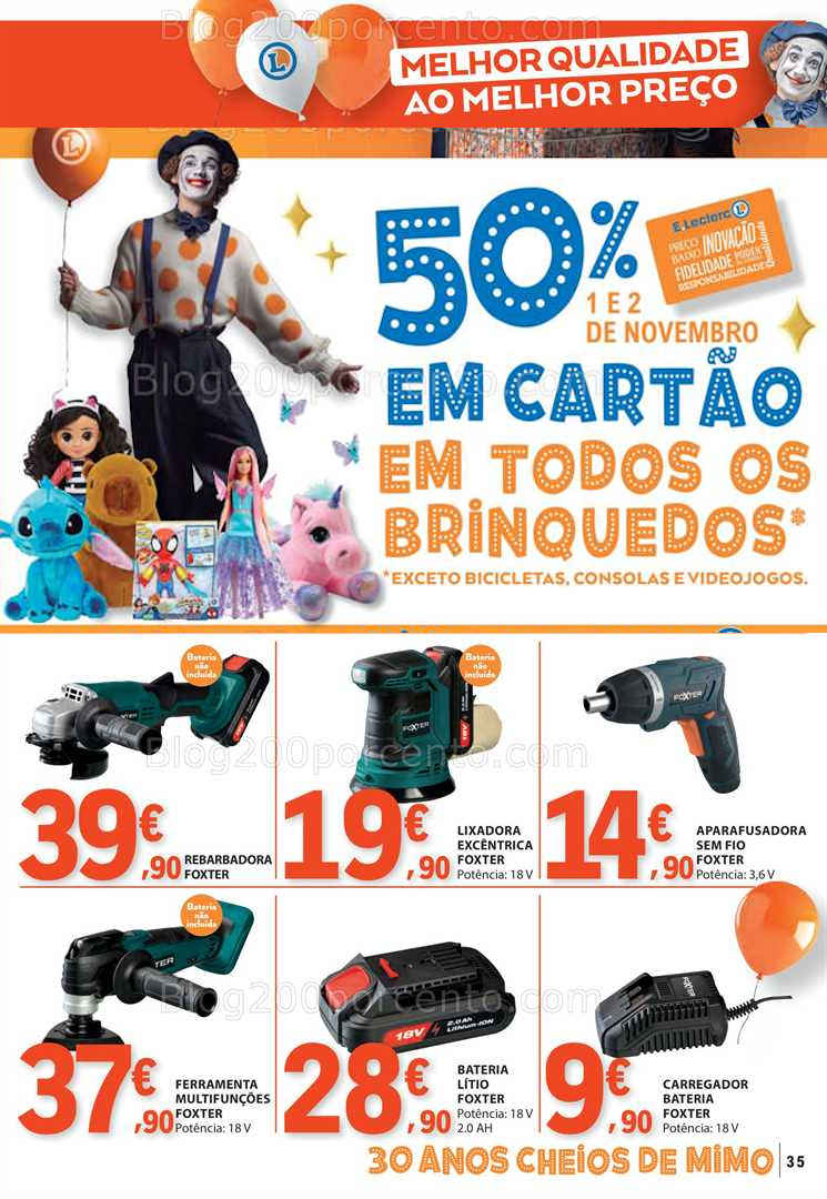 Antevisão Folheto E-LECLERC Bazar Promoções de 30 outubro a 5 novembro