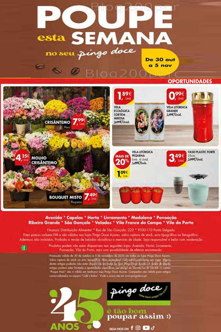 Antevisão Folheto PINGO DOCE Bazar Açores Promoções de 30 outubro a 5 novembro