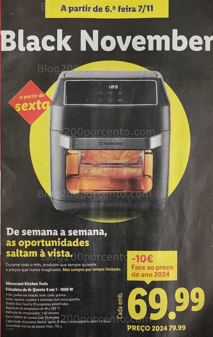 Antevisão Folheto LIDL Black November Promoções de 3 a 13 novembro
