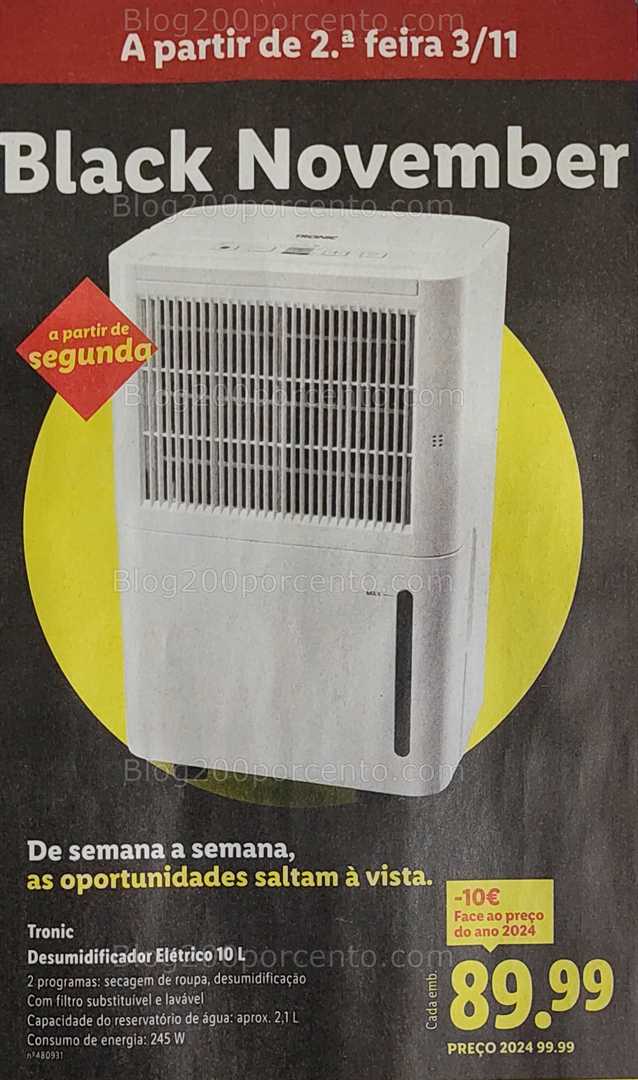 Antevisão Folheto LIDL Black November Promoções de 3 a 13 novembro